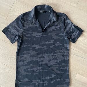 Men's Black Camouflage Polo Shirt